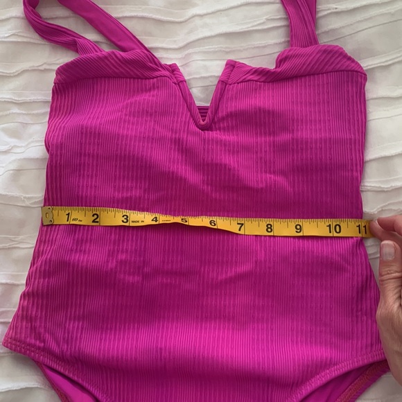 L*Space hot fuschia Lee Lee ribbed one piece swimsuit. Great condition! - Picture 5 of 7